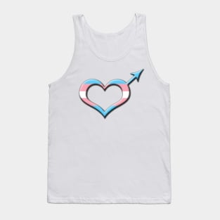 Heart-Shaped Transgender Pride Male Gender Symbol Tank Top